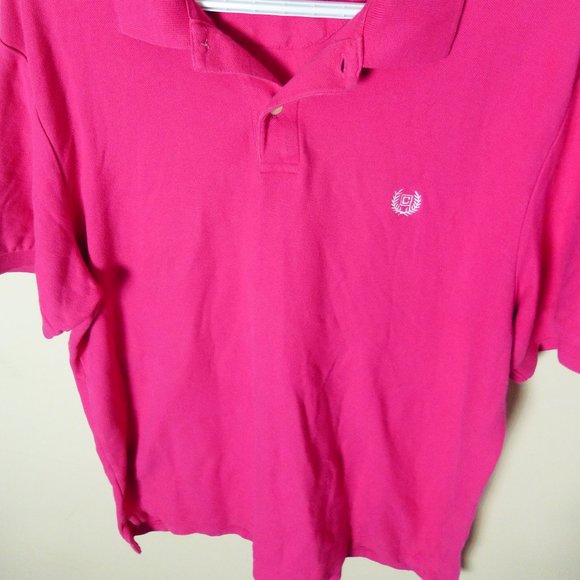 CHAPS PINK MEN'S SHORT SLEEVE POLO GOLF SHIRT - LG - Picture 6 of 14